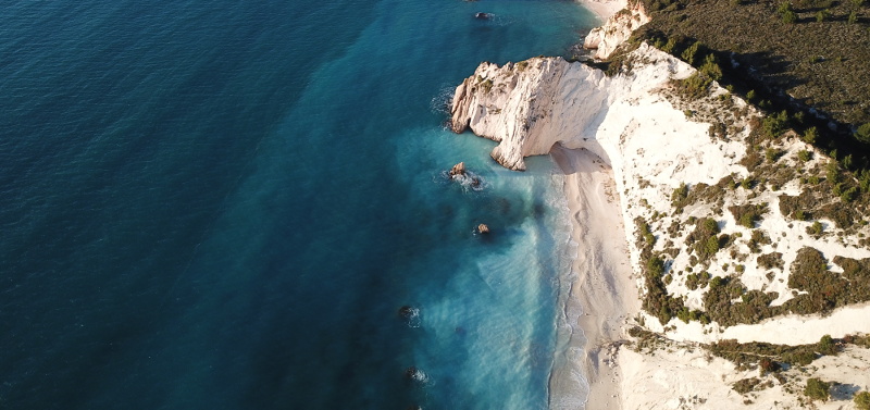 White rocks beach aerial view